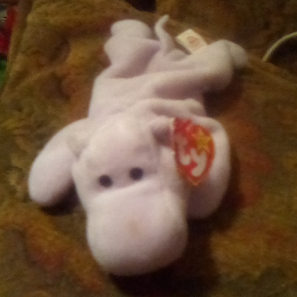 RARE ty "HAPPY" style# 4061 BEANIE BABY ORIGINAL with errors on tags